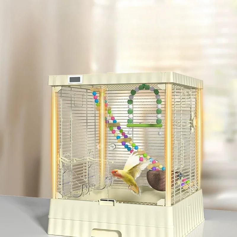 #Acrylic Nest Bird Cages Hammock With Wheels Supplies Bird Cages Cockatiel Outdoor Pigeon Indoor Gaiola Calopsita Bird Supplies