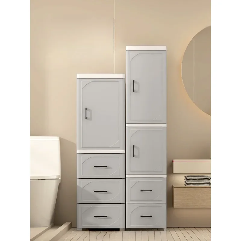 Single Door Multi Functional Seam Storage Cabinet Dustproof Insect Proof Drawer Type Storage Box Toilet Kitchen Gap Frame