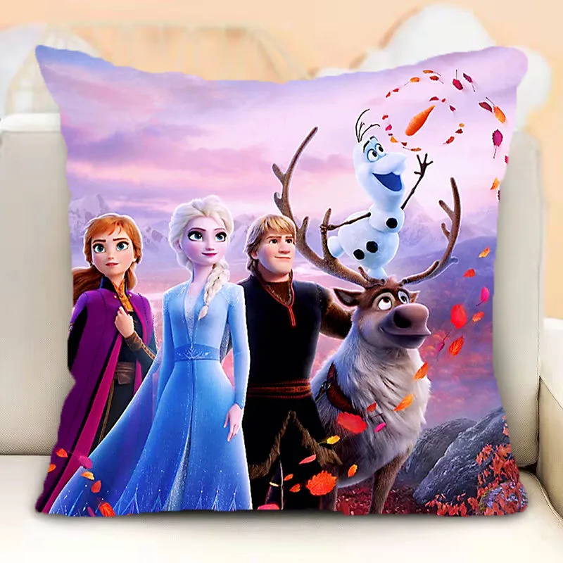 Disney  Elsa  Decorative Pillow Cases Cartoon Cushion Cover Children Girl Birthday Christmas Gift 40x40cm