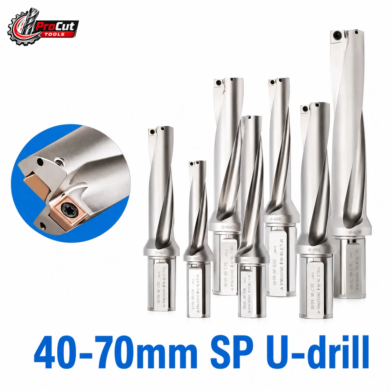 SP Series Indexable Drill Bit C32 C40, 41‑70mm 2D 3D 4D 5D, SPMG Carbide Insert Drill for CNC Metal Machining