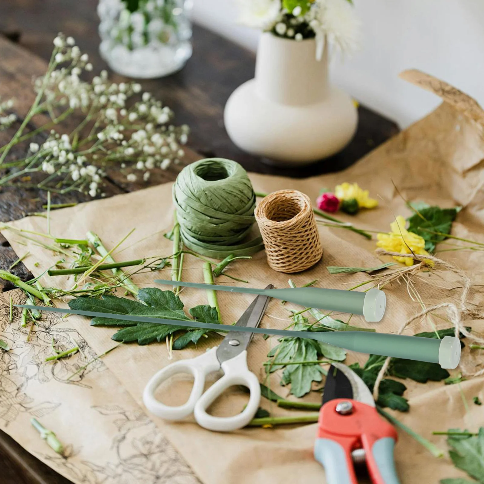 50 Uds. Tubos de flores portátiles, viales de agua florales frescas, tapa a prueba de fugas, decoración para viajes, oficina y exteriores, tubos de flores para flores frescas