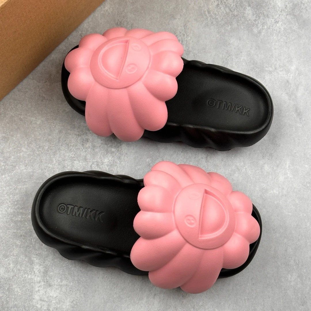  Collaborative Sunflower EVA Comfortable Anti-Slip Couples Trendy Slippers Women Casual Floral Thick Bottom Slippers