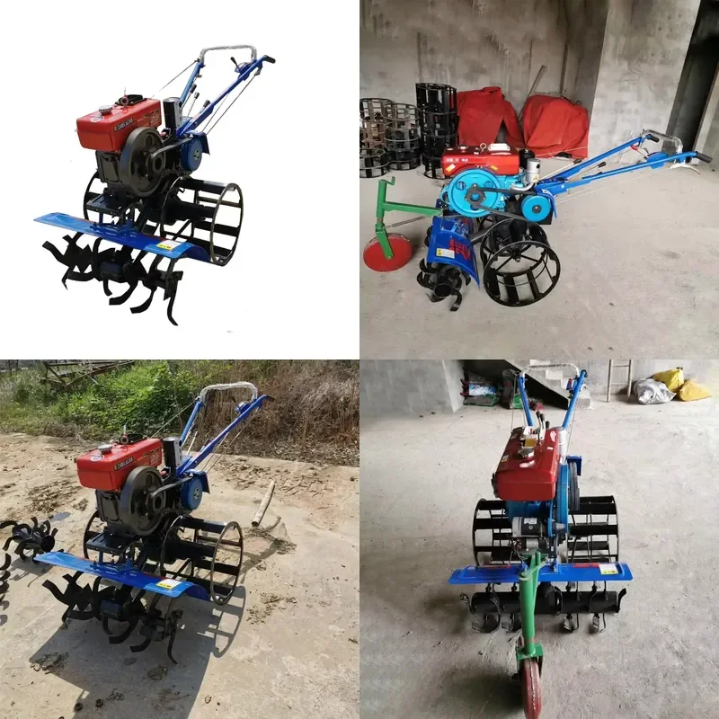 Professional Agricultural Efficient Tiller Walk Behind Tractor Cultivator for Soil Plowing and Farming