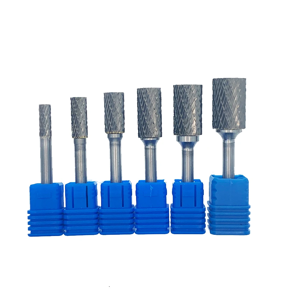 6mm AX Type Head Tungsten Carbide Alloy Rotary File Drill Milling Carving Bit Point Burr Die Grinder Abrasive Tools for Metal