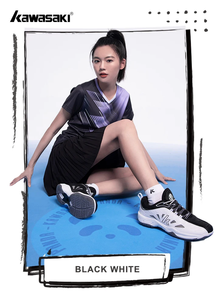 Kawasaki 2024 PANDA Unisex Men's Shoes Badminton Shoes