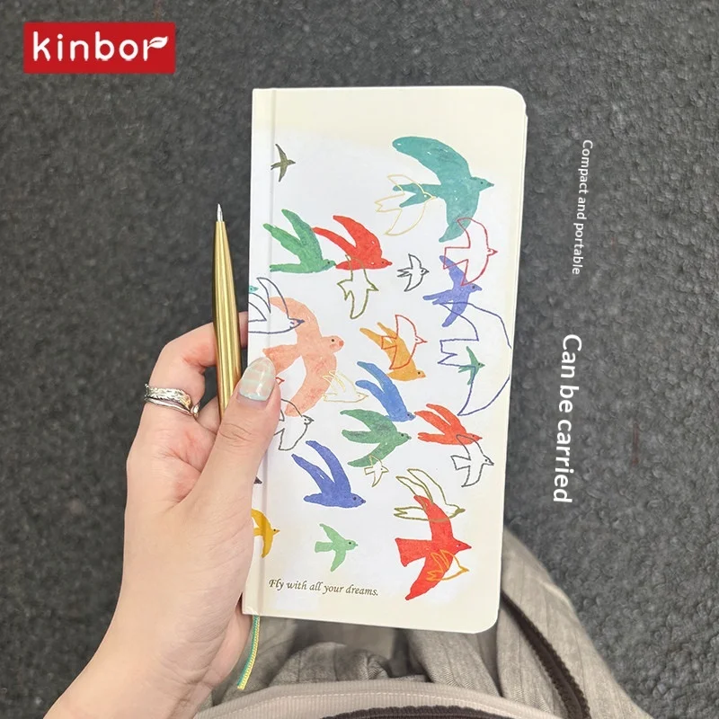Kinbor Original Undated Weekly Planner, ilustrowany notes w twardej oprawie z dwoma kartkami na tydzień, przenośny notatnik z listą zadań, smukły. — zdjęcie produktu 4