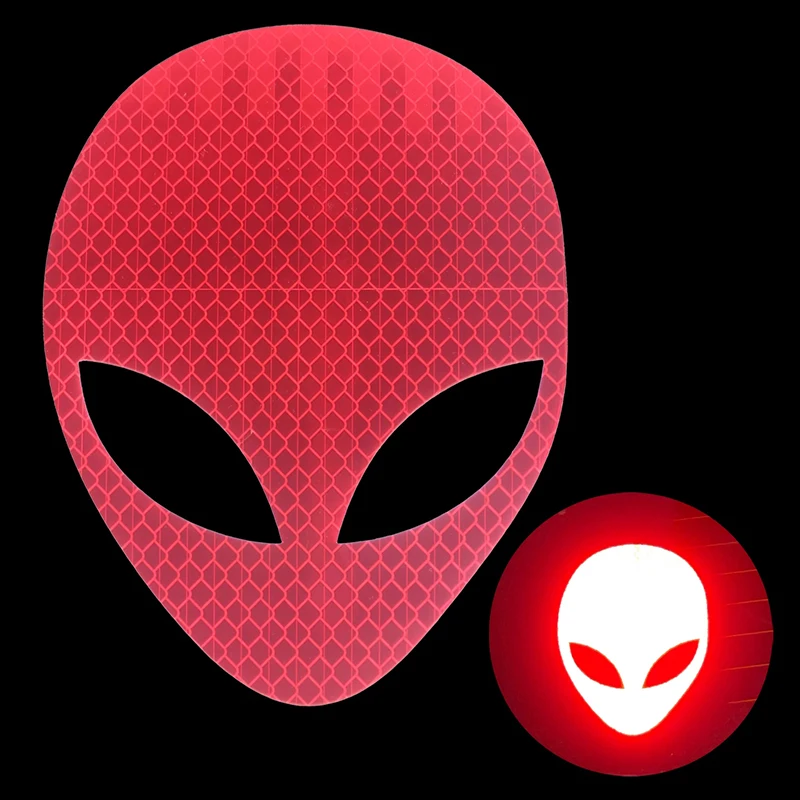 1 pcs Car Sticker Personality Fashion Alien Peace Highly Reflective Motorcycle Vinyl Decals Accessoriesstickers for carcar decor