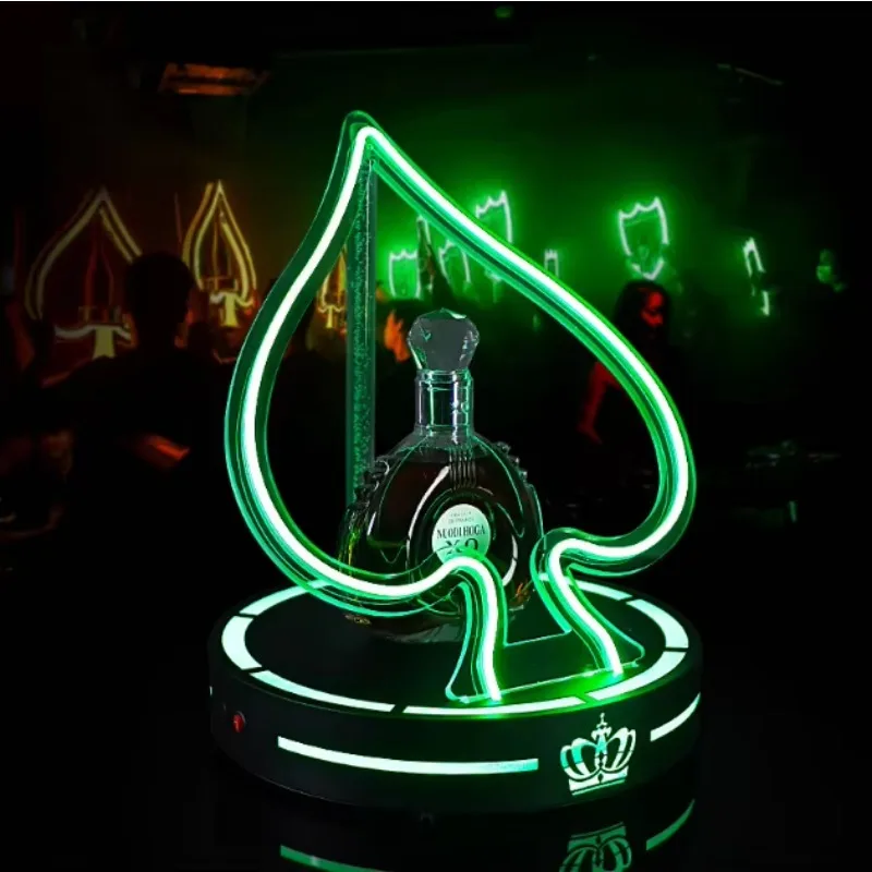 Premium Custom LED Liquor Display StandNightclub VIP Party Supplies LED Bottle Presenter Art Deco Style Acrylic Material Ace Spa