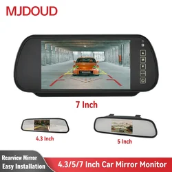 MJDOUD 7 Inch Car Mirror Monitor for Vehicle Parking  7