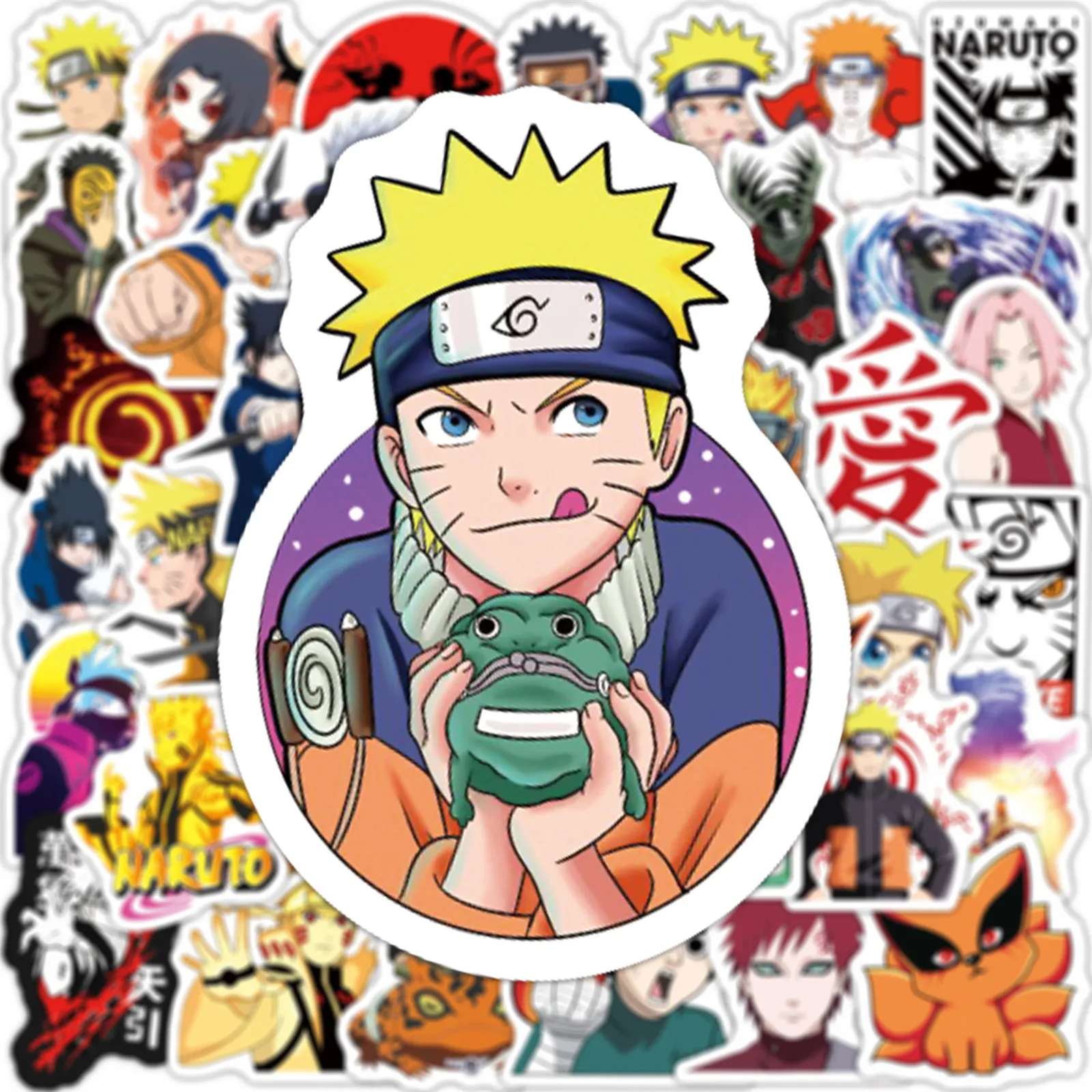 10/50/100pcs Japan Anime Naruto Sticker Pack Graffiti Suitcase Laptop Car Waterproof Cartoon Stickers Decal Children Toy Gift