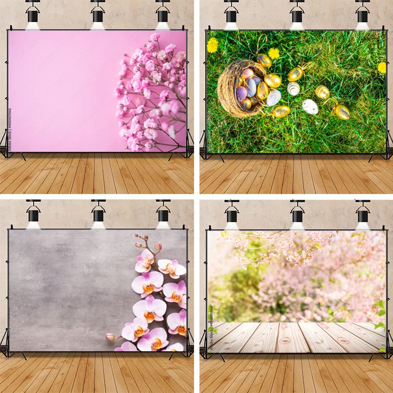 

Sheng Yong Bao Art Fabric Photography Backdrop Simulated Flowers and Wooden Board Photography Studio Background WYY-20