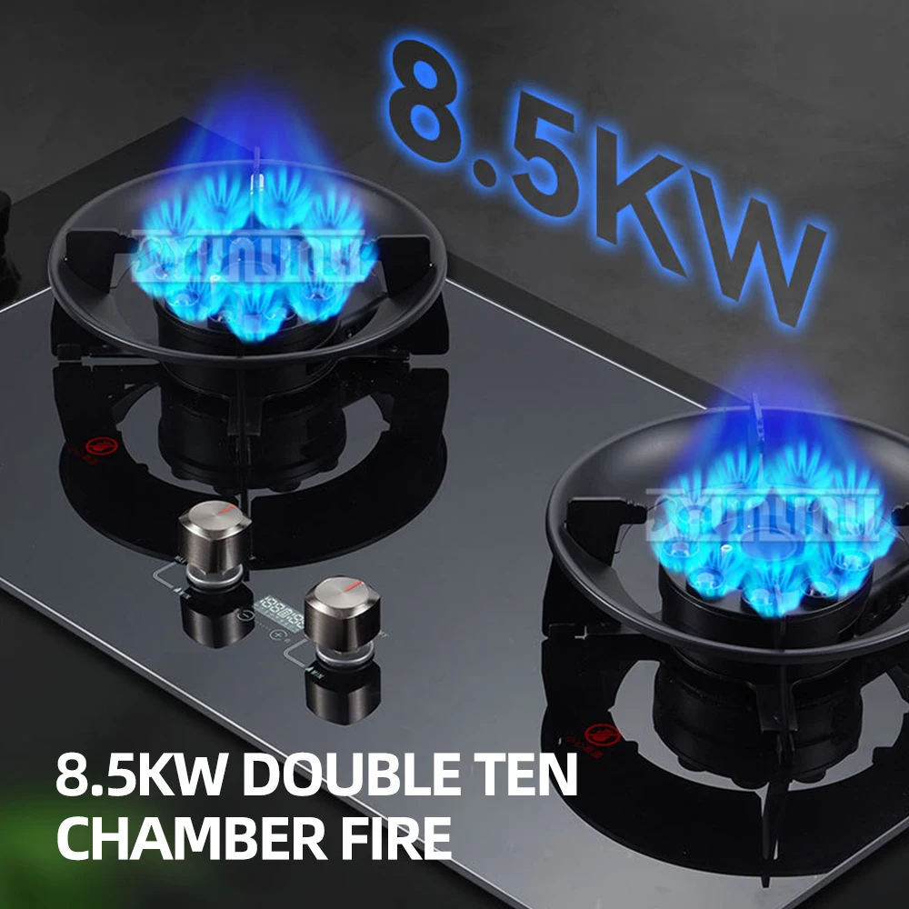 Estufa de Gas integrada con 2 quemadores, cocina de Gas Natural doméstica, protección de apagado automático