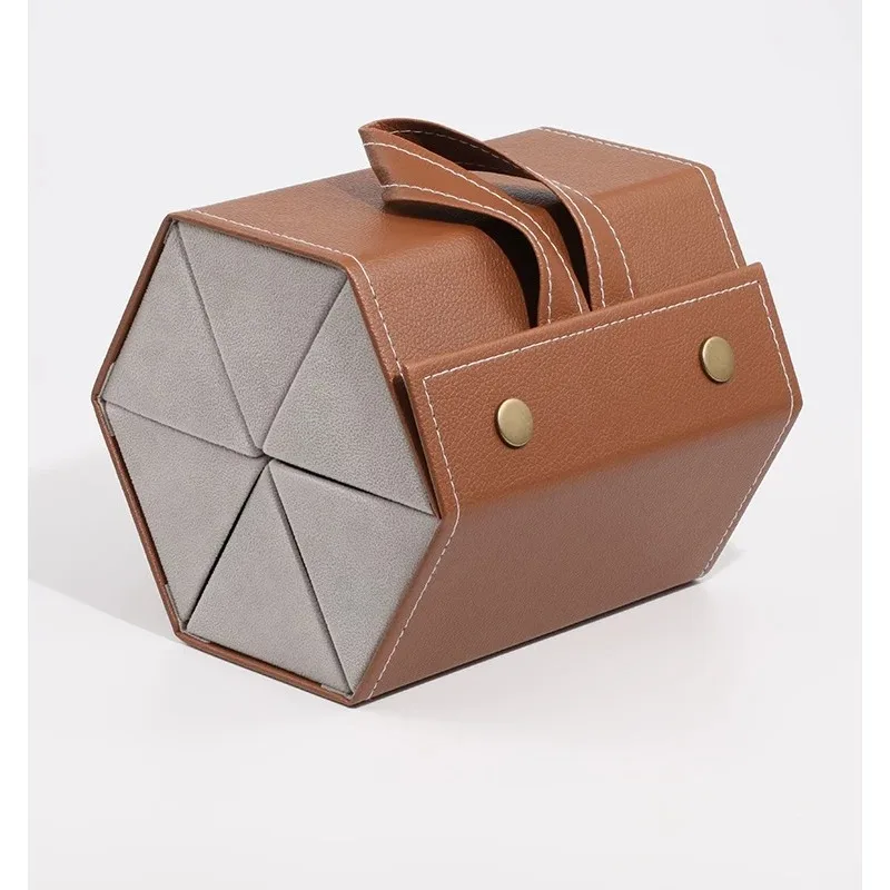 Glasses storage box, multi-grid sunglasses box, women's folding portable, advanced sense of pressure resistance
