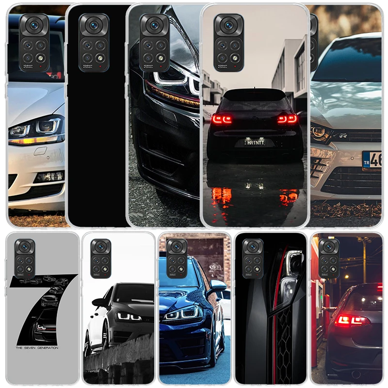 Sport Car Golf R 7 Phone Case For Xiaomi Redmi Note 13 12S 12 11S 11 11T 11E Pro Plus 10S 10 9S 9 8T 8 7 + Soft TPU Back Cover