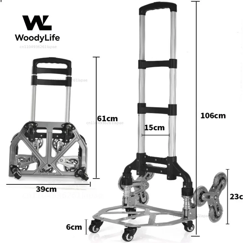 Carritos de Mano Plegables para Escalada, Transporte, Pequeñas Remolques, Viajes, de Arrastre