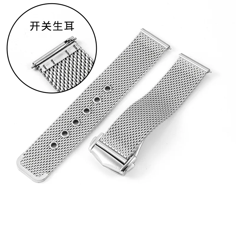 العالمي 20 مللي متر الإفراج السريع ميلانو الصلب حزام (استيك) ساعة حزام ل أوميغا ساماستر 300 007 لا وقت للموت Speedmaster AT150