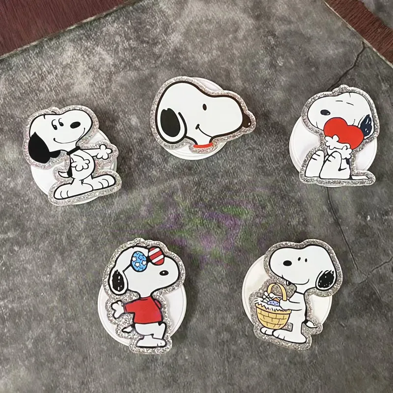 Miniso سنوبي حامل هاتف المحمول الكرتون العالمي 3M ذاتية اللصق قابلة للطي قوس تمتد قبضة الهاتف فنجر الوقوف