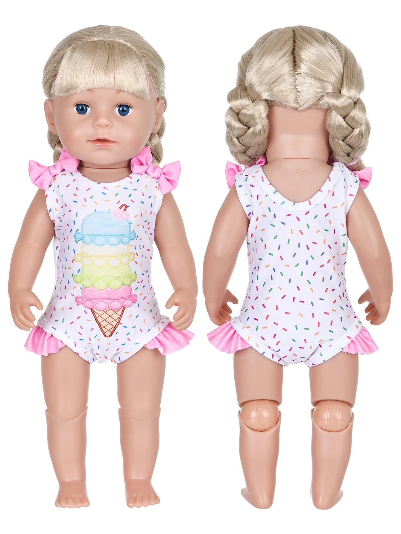 Sommer-Bikini-Puppenkleidung für 16-18 Zoll Babypuppen 2026 Neu 40-45cm Reborn-Puppenkleidung Mädchenspielzeug – Detail 7