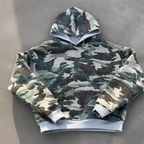 Autumn and Winter Hip-hop Reversible Camouflage Print Loose Sweatshirt