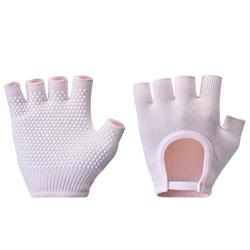 Dames Antislip Yoga Handschoenen Katoen Fitness Halve Vinger Handschoenen Ademend Outdoor Fietsen Pilates Sport Vissen Handschoenen
