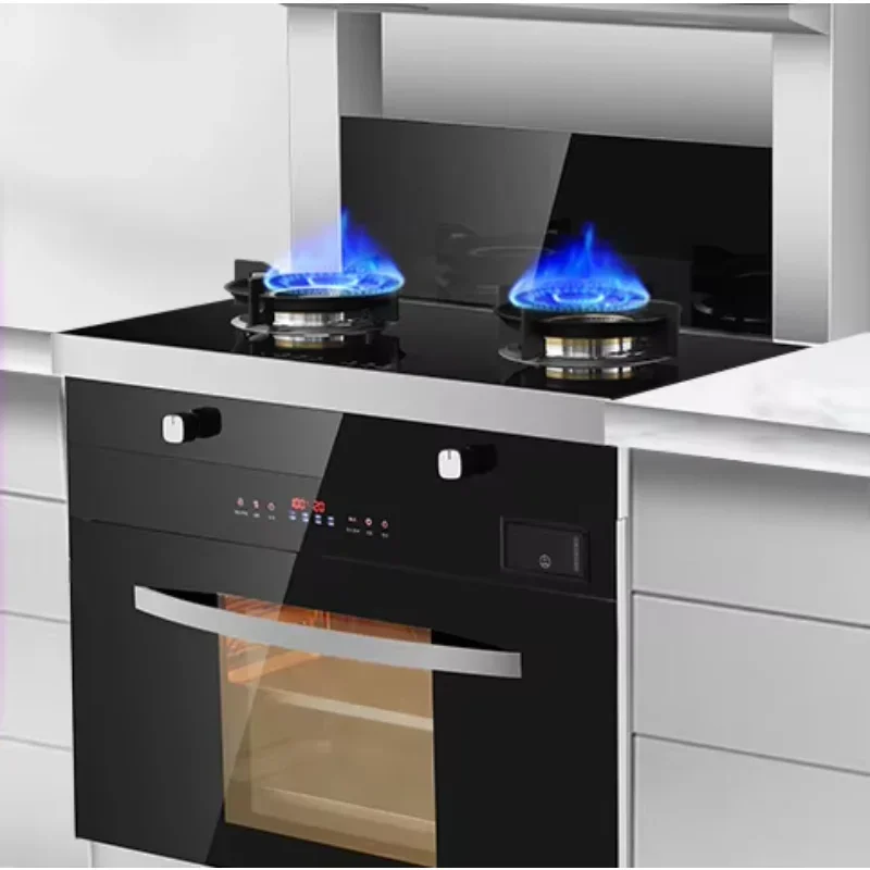 

Household Steaming And Roasting Integrated Hood And Stove Set Natural Gas Liquefied Gas Down-row Integrated Stove