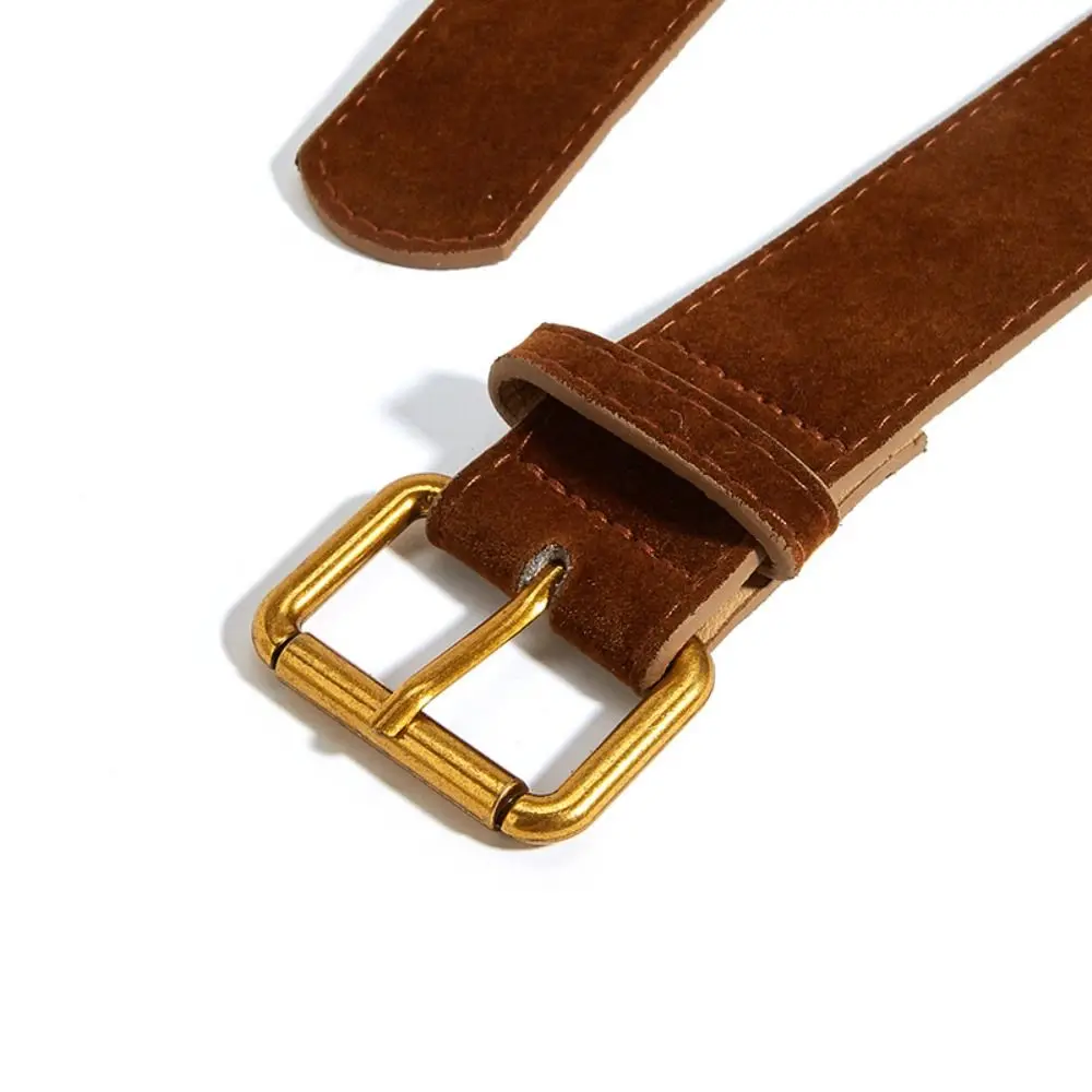 الرجعية دبوس مشبك حزام جلد الغزال تصميم فاخر تنوعا المرأة حزام خصر واسعة حزام معطف تنورة الديكور #2