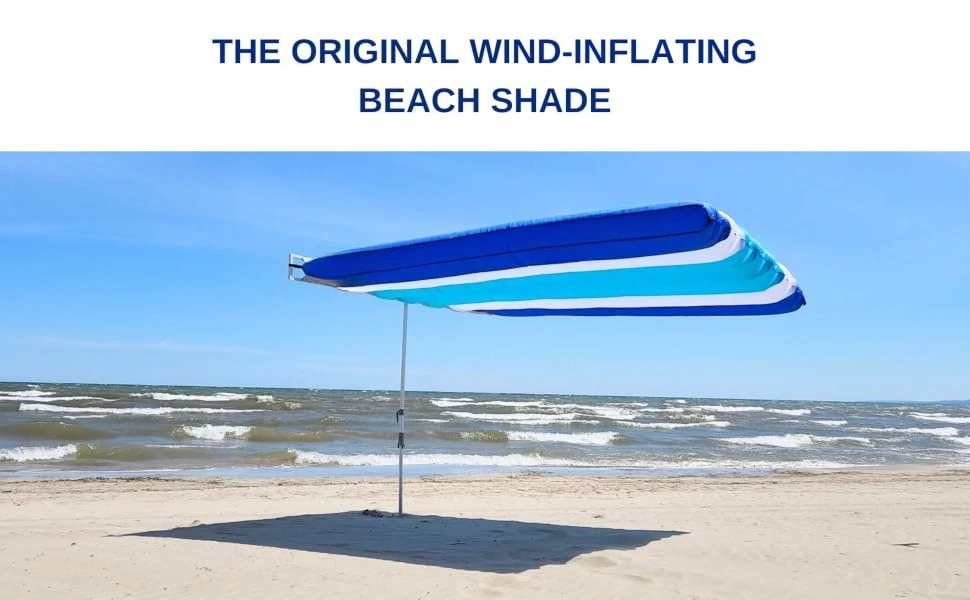 ShadeSock Beach Shade Flying on the beach
