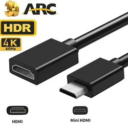 Mini HDMI cable 4K 60Hz HDmatters HDMI 2.0 Mini HDMI to HDMI cable adapter converter for tablet Camcorder laptop DSLR