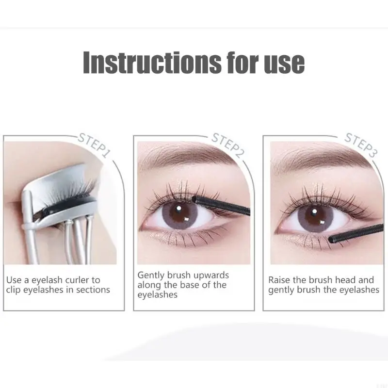 Mascara sắt R3MF, Mascara kim loại, Mascara uốn thanh kim loại màu đen, chống thấm nước Chiều dài mảnh mai tự nhiên