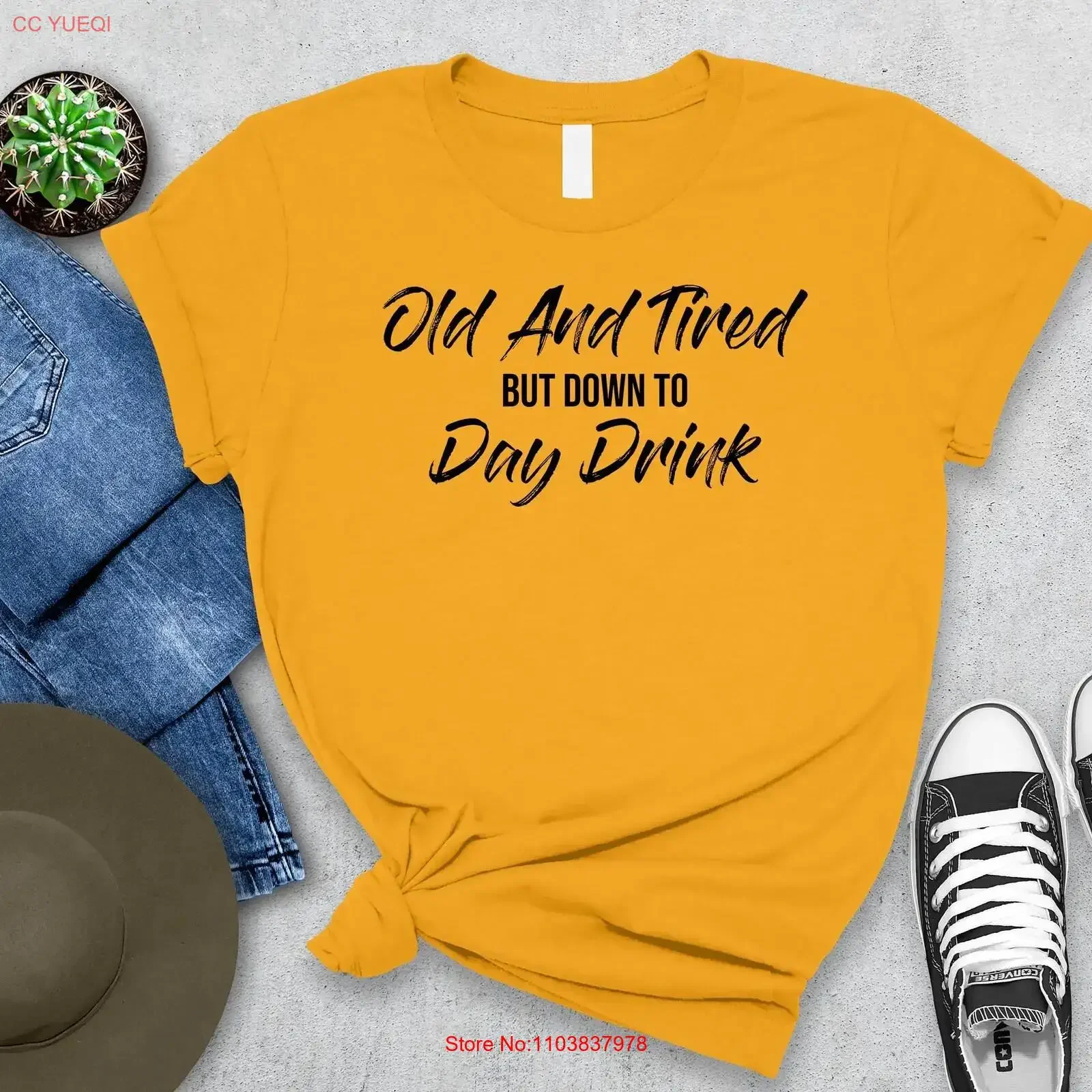 Camiseta de bebida vieja y cansada pero hacia el día, divertida fiesta con Alcohol, Premium para amantes de la Vodka Tequila, lavada vintage