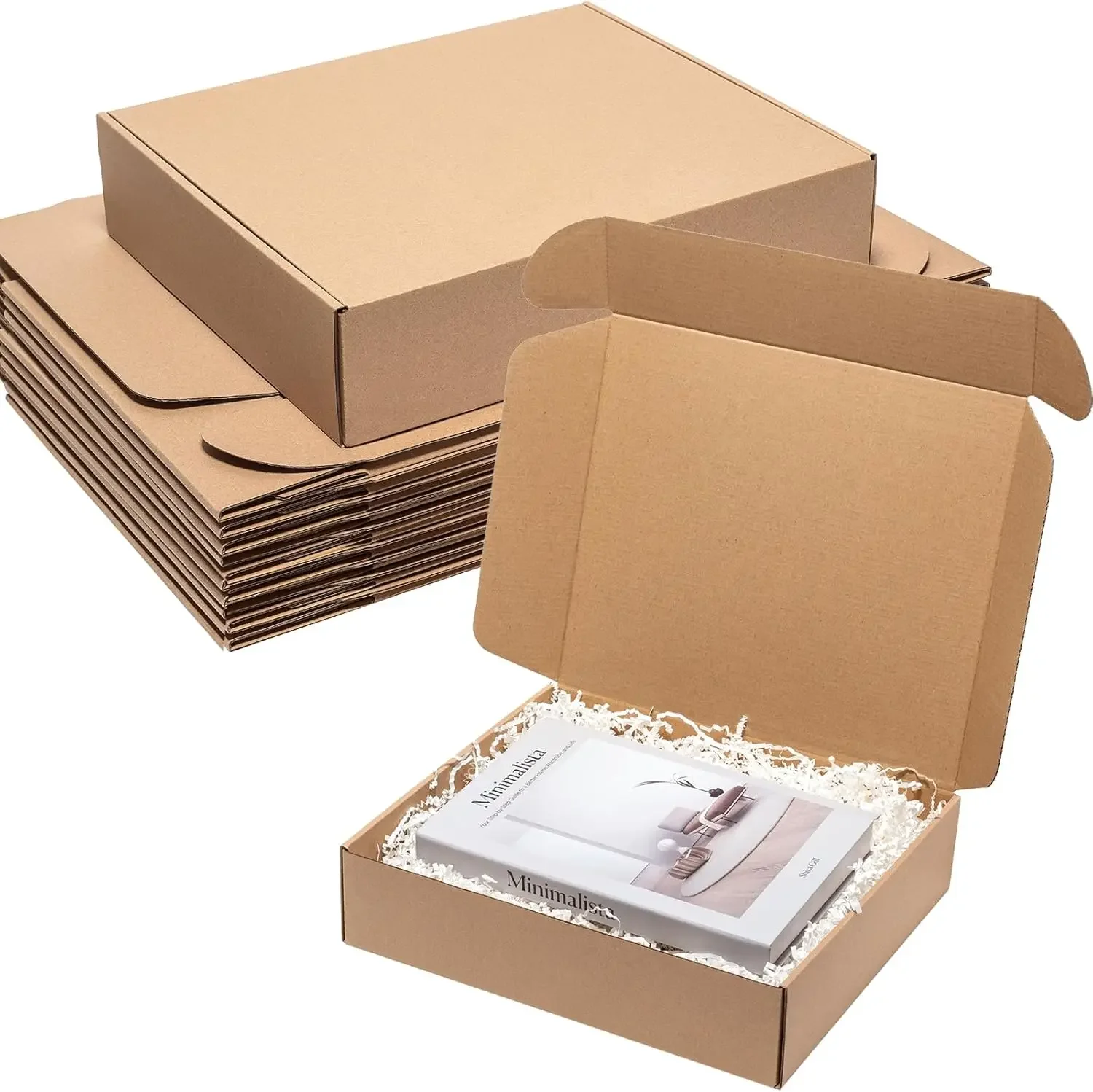 

Shipping Boxes 13x11x3 Inches 20 Pack Corrugated Cardboard Mailing Boxes for Small Business, Kraft Literature Mailer Medium