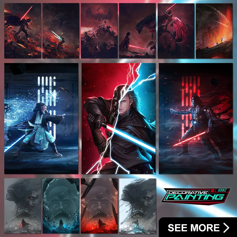 

1Pcs Star Wars Poster Movie The Rise of Skywalker Painting No Frame Wall Art Canvas Home Decoration General Leia Organa Pictures