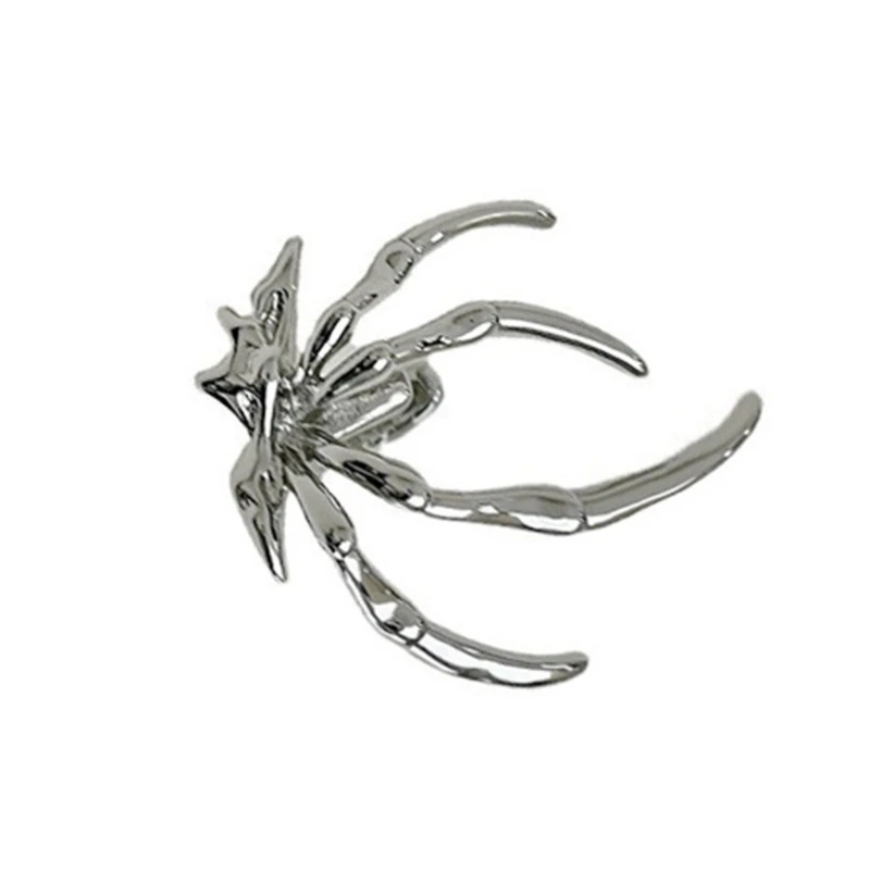 Elegant Designs Spiders Ear Crawlers with Sparkling Crystals Unique Gothics Fashion Accessory for Trendy Women Ladies