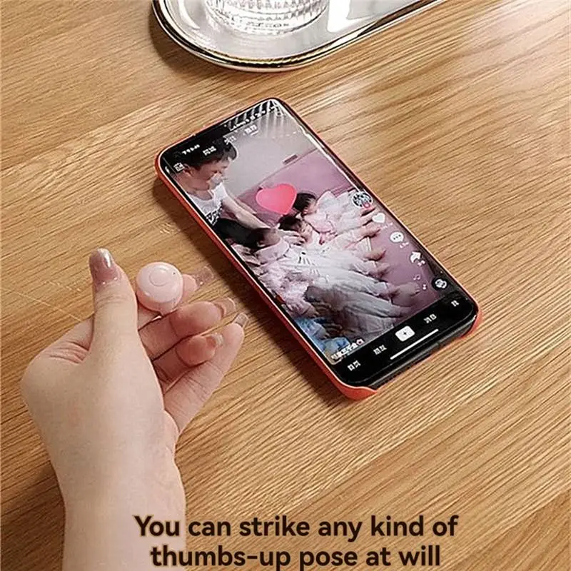 ABKN Mobile Phone Fingertip Bluetooth Controller Ring, Remote Control for Video Swiping and Page Browsing, for TikTok, Yellow