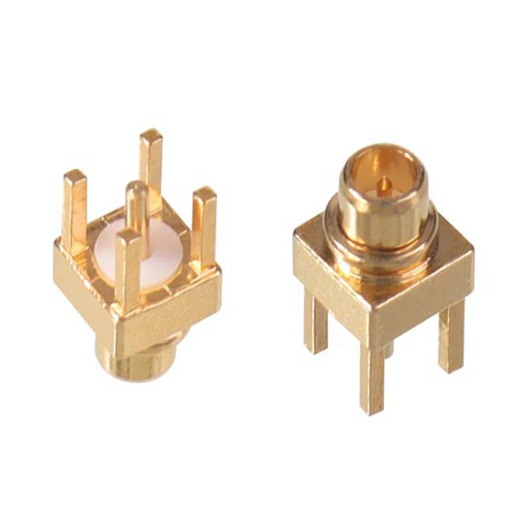 

10 шт. высокопроизводительных разъемов MMCX-JE (папа) для печатных плат, позолоченные, для радиочастотной передачи сигнала с импедансом 50 Ом от постоянного тока до 6 ГГц