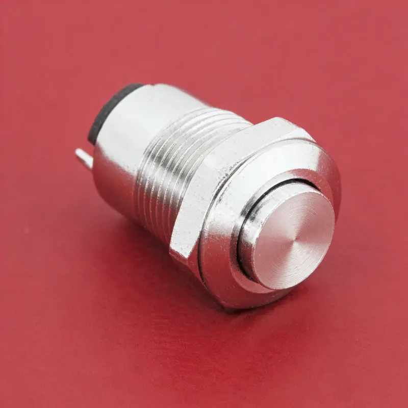 16mm Mounting Hole, High Flat & Flat Round New 1NO Short Body Non-Illuminated Push Button Switch  IP65 Stainless Steel Switch