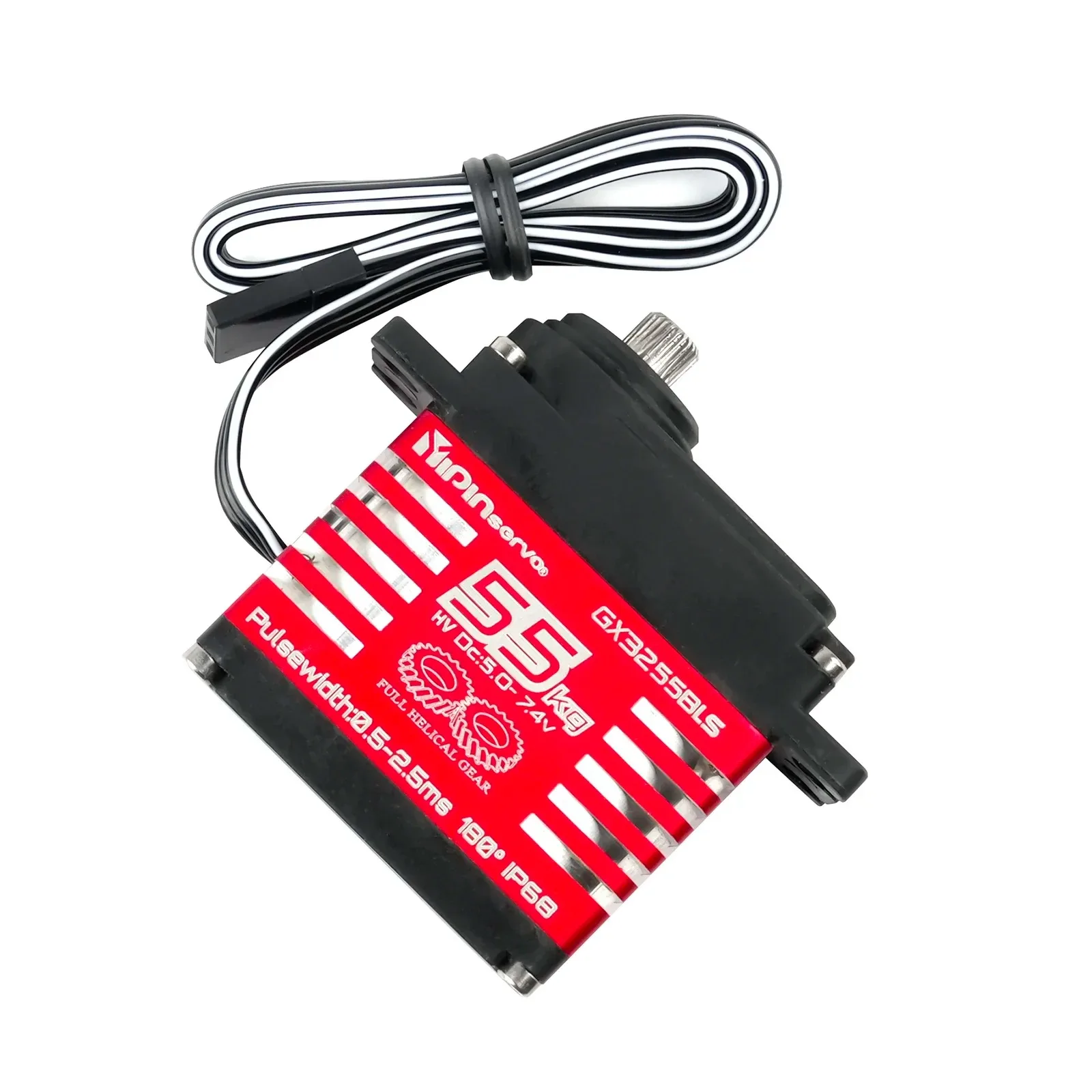 4 قطعة YP3255BLS 55 كجم طقم سيرفو بدون فرش 180/270/357/360 °   تروس فولاذية دوارة مستمرة IP68 مقاومة للماء لروبوتات RC