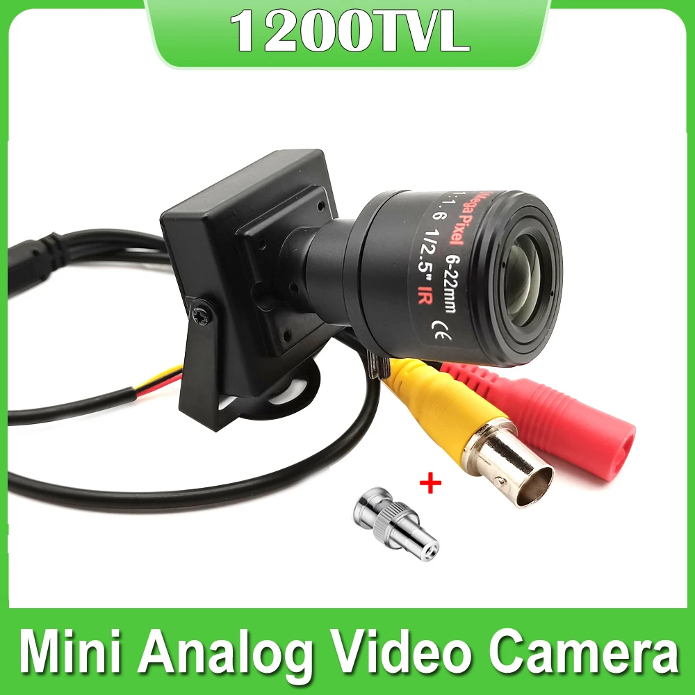 Metal Micro 1200TVL Mini Analog Video Camera 2.8-12/9-22/6-22mm Varifocal Zoom Lens For Security CCTV Camera Car Overtaking