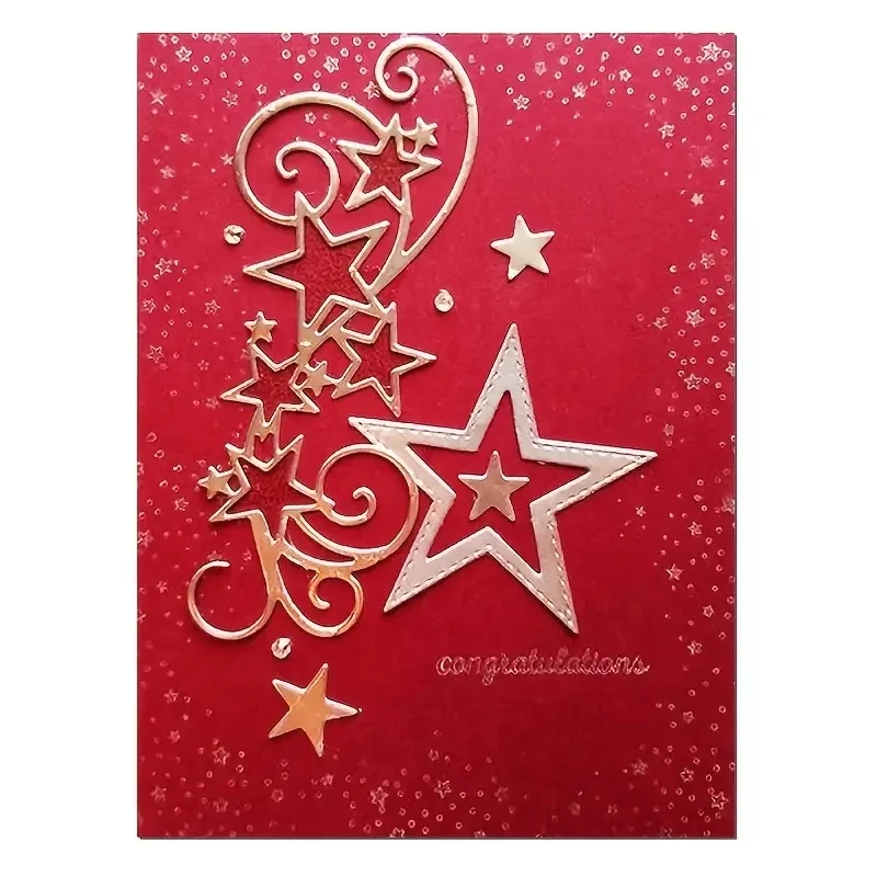 Christmas Stars Bouquet Cutting Dies Cut Stencils Card Paper Craft DIY Template Metal Cutting Dies Album Embossing Scrapbooking