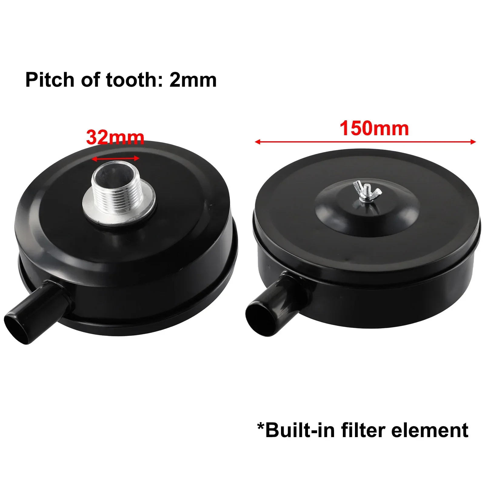 

Высококачественный фильтр-глушитель воздушного компрессора, впускной фильтр, глушитель с наружной резьбой, 32 мм, металлический корпус, черный компрессор, простота установки