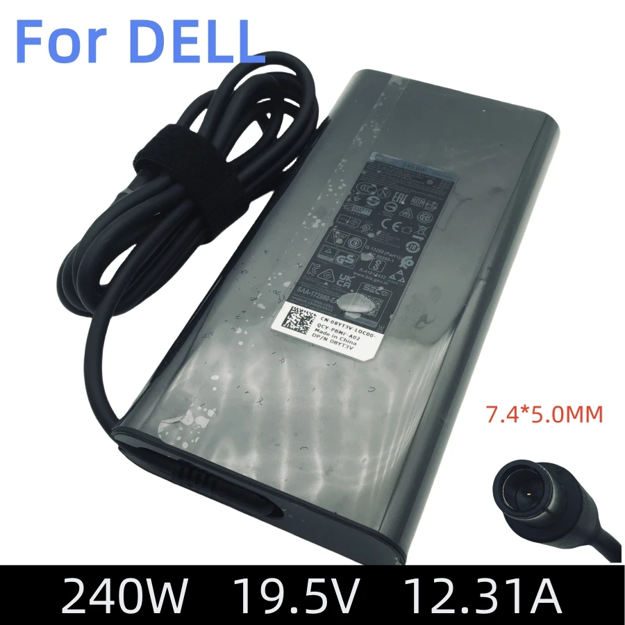 

240W Charger 19.5V 12.31A 7.4*5.0mm Laptop Adapter For Dell Precision 7520 7720 7730 Alienware 15 R4 17 R5