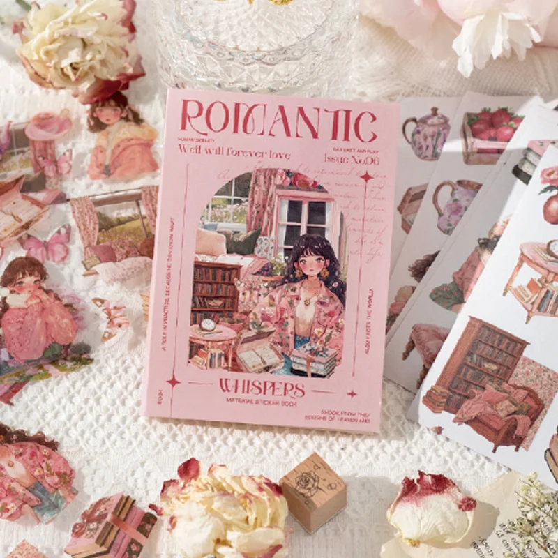 

2Style 30Pcs/bag Romantic Ramblings Series Sticker Book Creative Material Stickers Handbook DIY Scrapbook Calendar