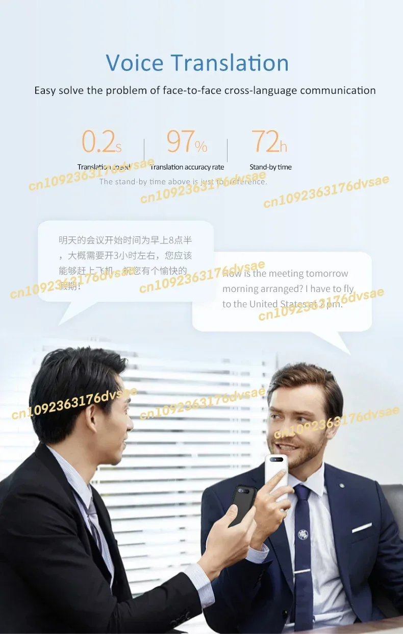 

Многоязычный переводчик с искусственным интеллектом 2025 T16, 138 языков, длительный срок службы батареи, автономная фотография, запись голоса, умный перевод на английском языке