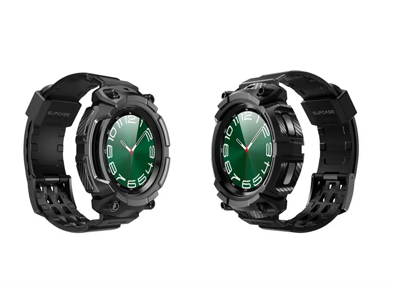 SUPCASE For Samsung Galaxy Watch 6 Classic Case 47mm 2023 UB Pro Rugged Protective Case with Strap Bands & 2Pcs Screen Protector