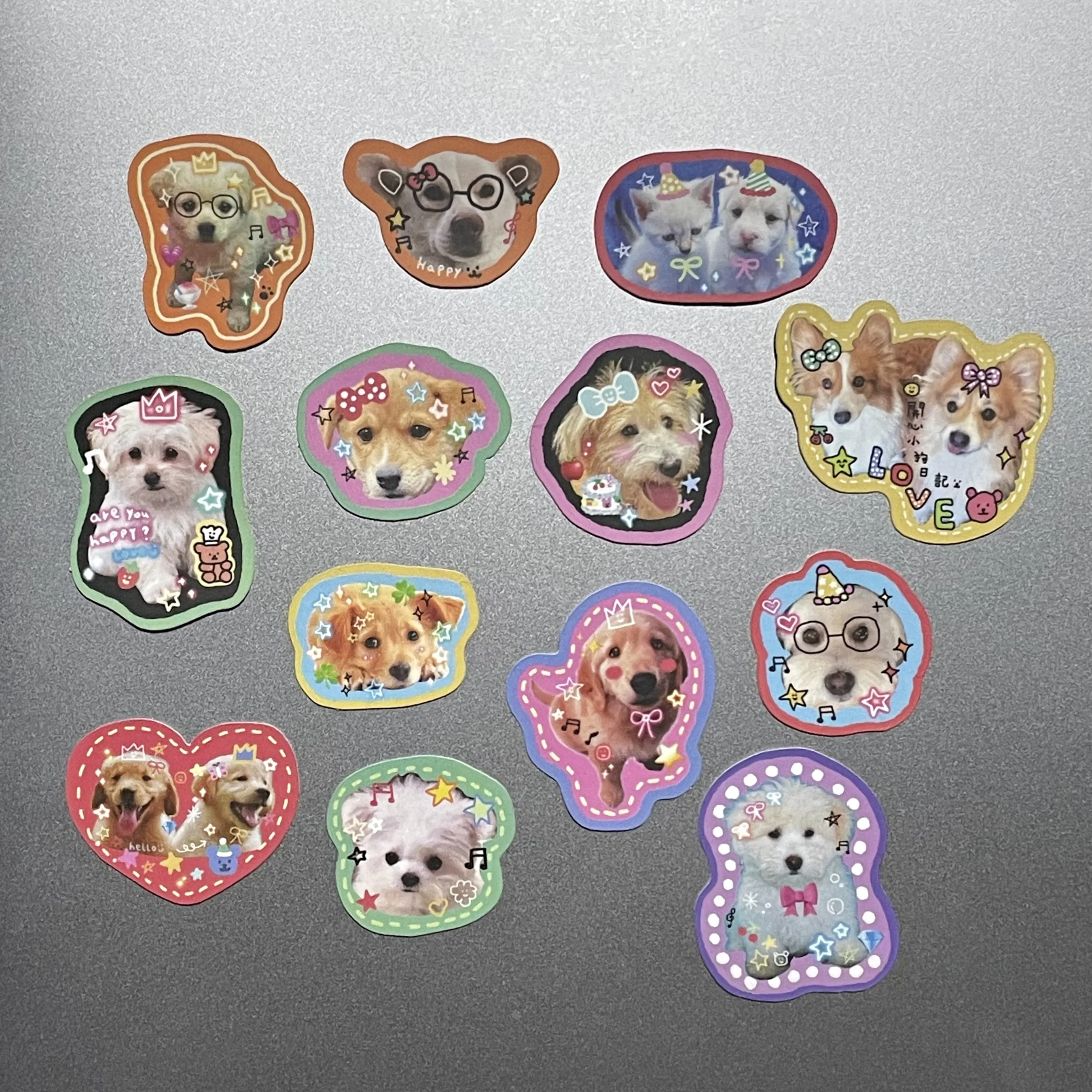 40 stks Retro Leuke Cartoon Plakboek Sticker Kawaii Puppy Kitten Bunny Journal Sticker DIY Decor Briefpapier Telefoon Shell Sticker