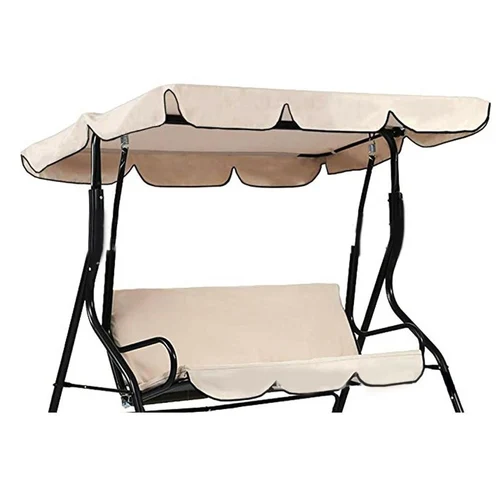 Imagen 2 del producto Cubierta para silla columpio al aire libre, cubierta para sombrilla para silla columpio, cubierta impermeable 210D para techo de dosel para columpio de jardín, verde, negro y Beige