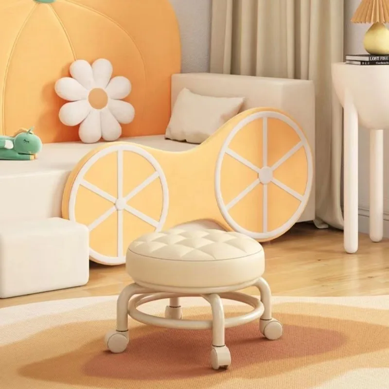 Robust Wooden Round Stool: Comfort - Focused Design, Perfect for Living Room, Kids' Playrooms & Everyday Use image 3