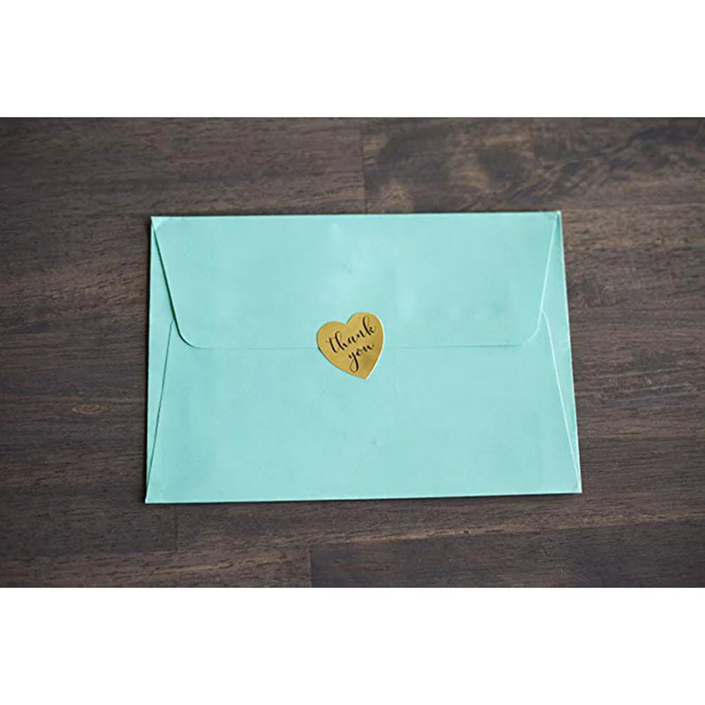 

500Pcs Heart Thank You Sticker Self Adhesive Creative Baking Candy Biscuit Bag Label Wrapping Gift Sticker Strong Adhesive
