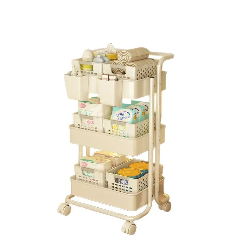 

trolley rack kitchen floor to ceiling multi-storey bathroom mobile baby bedroom snack storage storage rack