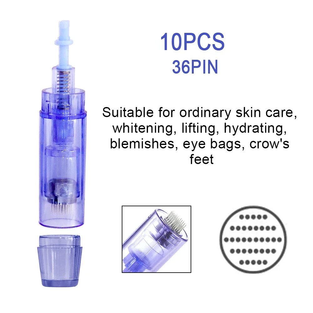 10/20/50/100 stuks bajonet microneedling dermapen micronaalden voor UltimaA6 Dr.imp pen 9/12/36/42-pins/nano cartridge tips MYM stamp